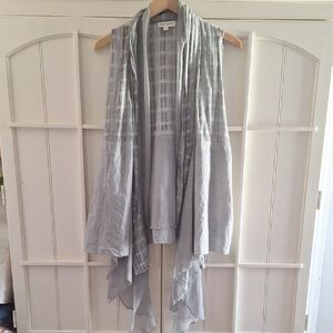 Song N Spirit Grey BOHO  Women's Tunic Vest Top